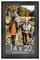 14x20 Wide Barnwood Picture Frame with UV-Resistant Acrylic & Acid Free Backing, Available in 6 Paint Finishes - Grey, Brown, White, and Black